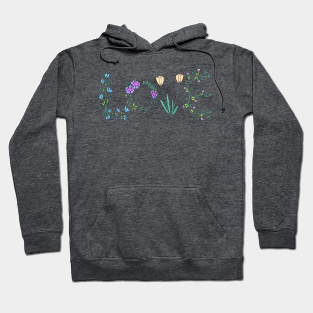 Flower Love Hoodie by DoodlesAndStuff